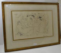 Pablo Picasso 1881-1973 "Les dejeuner" an artists limited edition proof print