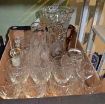 Box of glassware various