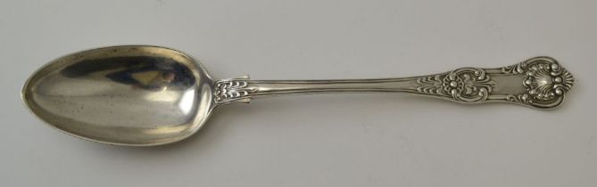 A mid Victorian silver Elizabethan pattern silver basting spoon, London 1857, weight: 203g