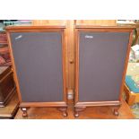 'Hacker' a pair of mahogany cased stereo speakers
