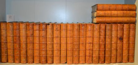 Scott, Sir Walter, A collection of twenty-four of "The Waverley Novels" half calf bindings, publishe