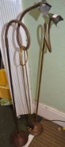 Swan neck floor standing reading lamp and another