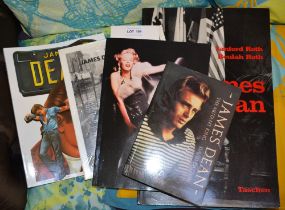 James Dean - four various publications and a single volume 'Marilyn'