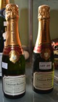 2 half bottles of Laurent Perrier Champagne