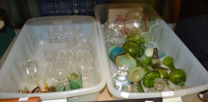Two crates of assorted glass wares