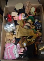 A box containing a good selection of world dolls