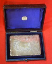 A Victorian silver case, boxed