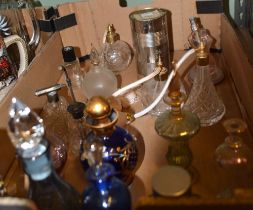 A collection of glass based perfume bottles