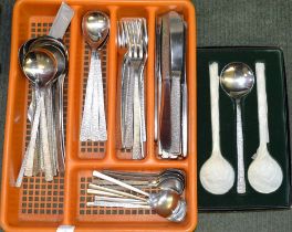 A tray of "Viners" studio cutlery