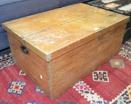 A vintage pine carpenters tool box