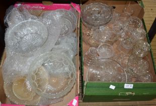 Two boxes of mixed domestic glassware