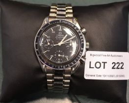 An Omega Speedmaster Automatic Tachymeter bezel