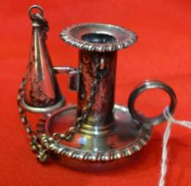 A Georgian silver chamberstick