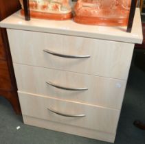 A modern three drawer chest