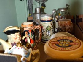 A box of decorative and collectable china and glassware