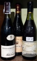 Three bottles of vintage Chateauneuf-du-Pape - 2x 1993 & one 2001