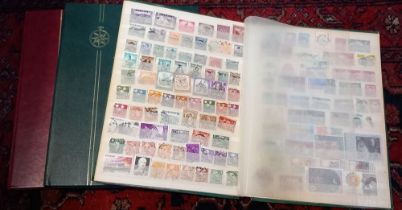 Three large well filled stockbooks, clean collection many hundred world stamps