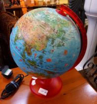 An Italian made Novo Rico vintage light-up globe