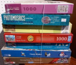 Seven various boxed jig-saw puzzles
