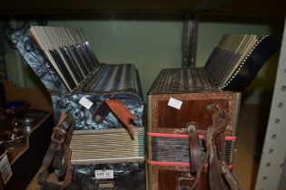 Two mid-century accordions