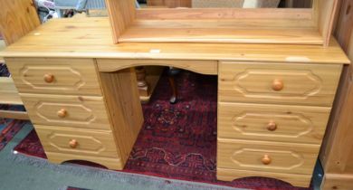 A modern pine desk/dressing table