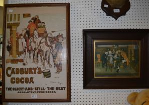 Repro 'Cadburys cocoa' poster and a card game print