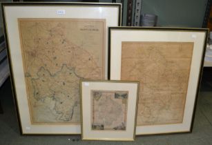 Three vintage Warwickshire county maps