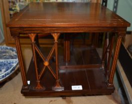 High Wycombe craftsman made table top revolving bookcase 35.5cm square