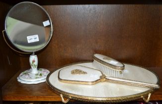 A vintage dressing table set