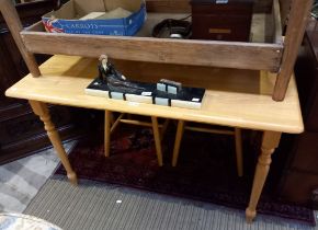 A modern beech kitchen dining table