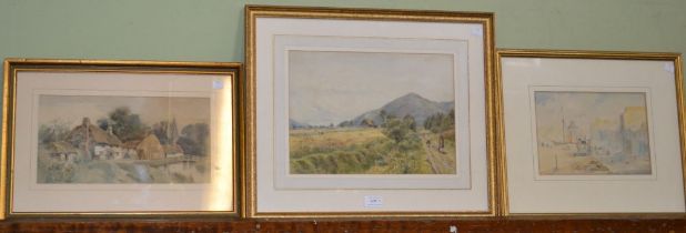 Three various watercolours to include Scottish and Dutch scenes