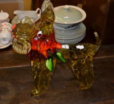 A Murano style glass Scottie dog