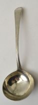Richard Crossley, An 18th century silver sauce ladle, with bead decoration, London 1782, weight: 48g