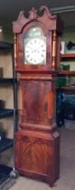 A 19th century mahogany long-case clock, painted dial W Hornsey, Easington Lane