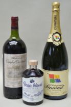 1984 Ch de Terrefort Quancard, Bordeaux Superieur, 1 magnum Champagne Pennant, 1 magnum Baie Bleue