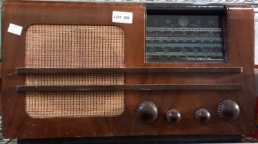 A Vidor valve Radio 1950's, together with Sony Walkman FX290, Phillips Cassette 2202 in case with ca