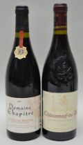 2005 Chateauneuf du Pape, Caves Tradition 2001 Cotes du Rhone, Dom du Chapitre (2 bottles)