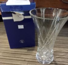 Royal Doulton crystal vase boxed