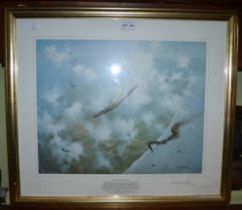 Against the odds Battle of Britain ltd edition 55/850 signed by artist Michael Turner