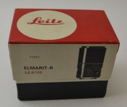 A "Leitz" Elmarit-R 2.8/135 E55 3341807 lens in original box