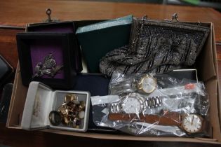 Collection of costume jewellery & watches