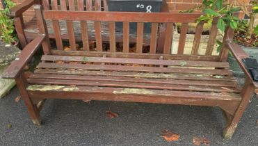 Wooden garden bench