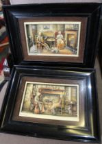 Pair of Wall Plaques by Arthur Osborne in original frames