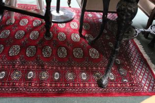 Probably Pakistani woven wool 'Turkoman' design floor rug