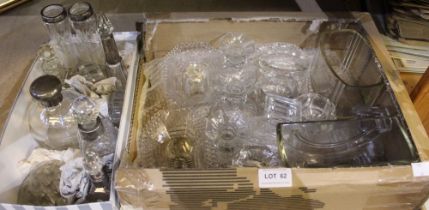 Selection domestic glassware some with silver collars