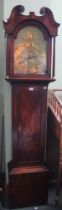 James Miller Alloa - a mahogany long-case clock with weights and pendulum