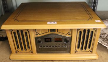 Modern CD/Radio with record player and integral speakers