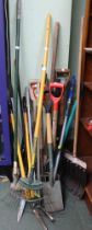 A selection of garden tools various