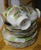 Royal Albert "The Old Mill" tea service, four cups, six saucers and six side plates
