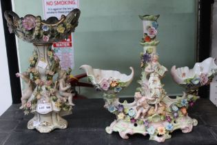 Two pieces of ornate porcelain pieces